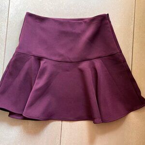 Ann Taylor LOFT Outlet Purple Burgandy A-line Flowy Tennis Style Mini Skirt Sz 8